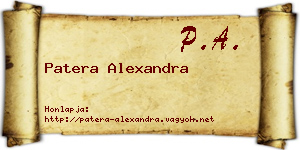 Patera Alexandra névjegykártya
